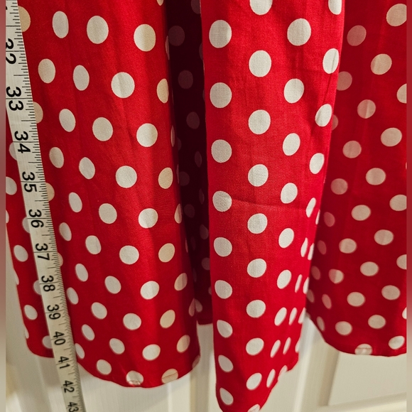Vintage Retro Polka Dot A-Line Dress Sweetheart Neckline Size Small Red/White - Picture 7 of 7